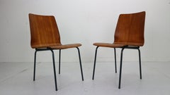 Pareja de sillas de comedor de teca "Euroika" de Fristo Kramer para Auping, años 50