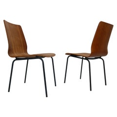 Vintage Pair of Teak Dinning Room Chairs "Euroika" by Fristo Kramer for Auping, 1950s