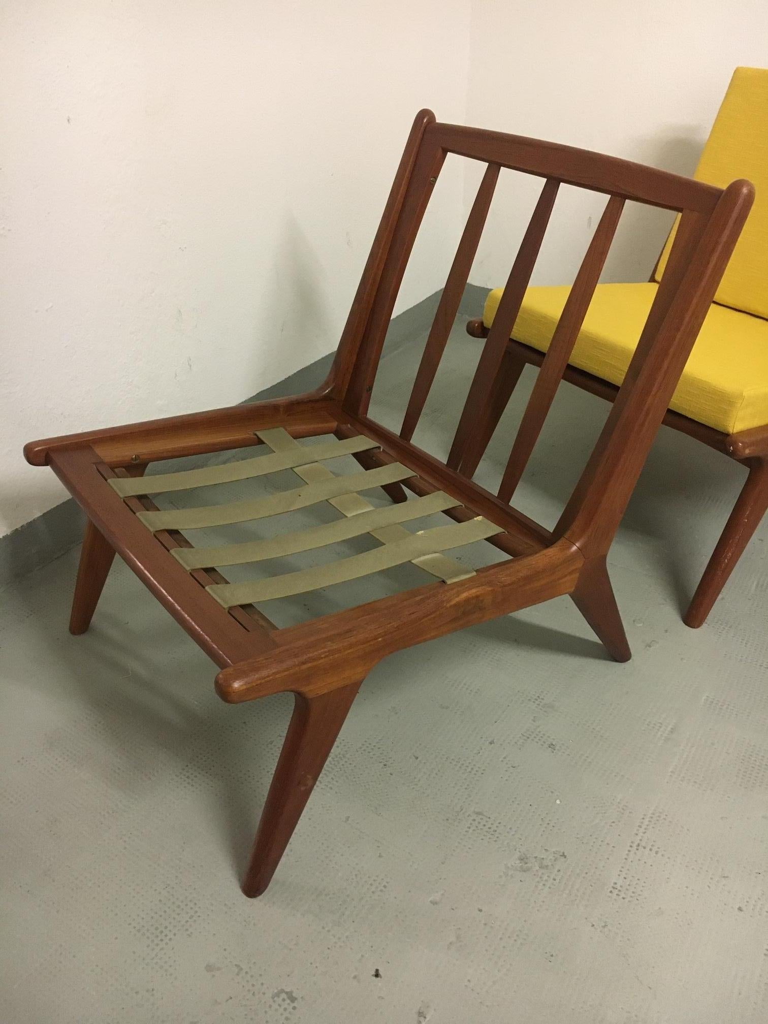 Pair of Teak Easy Chairs from Denmark, circa 1960s 9