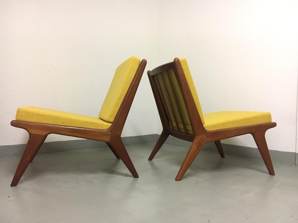 Pair of Teak Easy Chairs from Denmark, circa 1960s 3