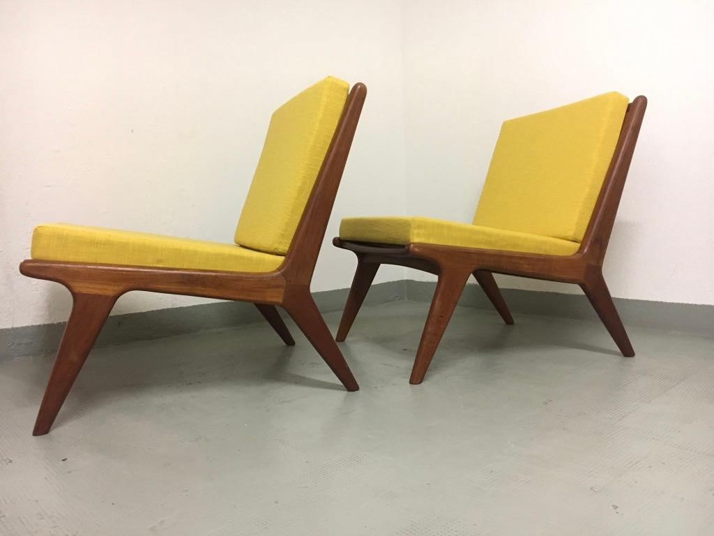 Pair of Teak Easy Chairs from Denmark, circa 1960s 4