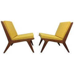 Pair of Teak Easy Chairs from Denmark, circa 1960s