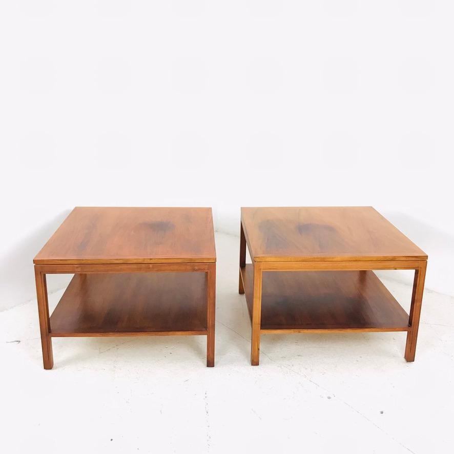 Mid-Century Modern Pair of Teak End Tables For Sale