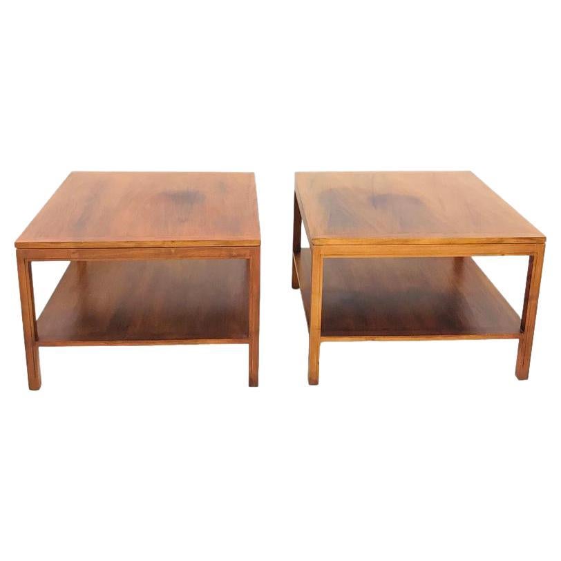Pair of Teak End Tables For Sale