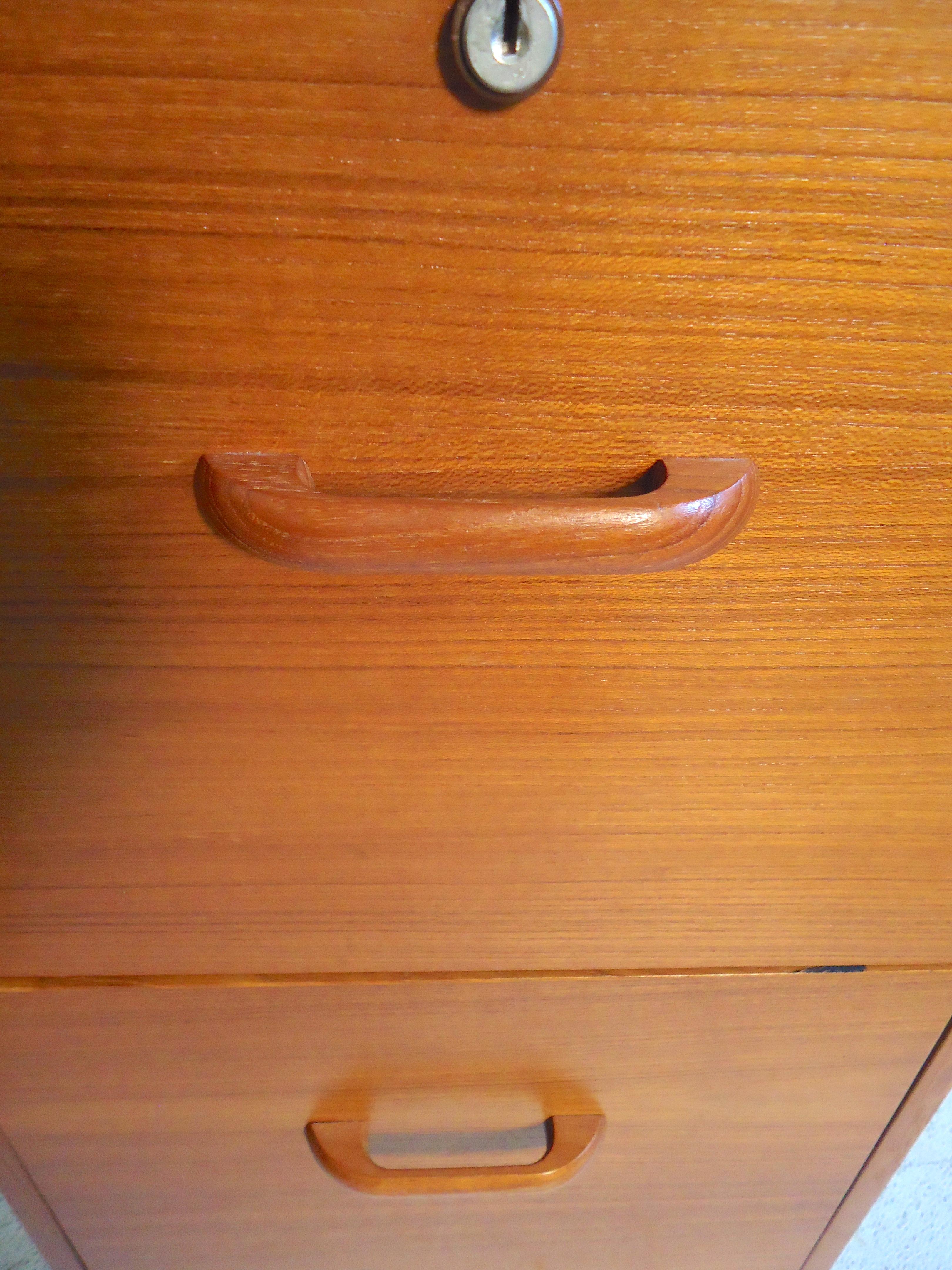 Mid-Century Modern Pair of Teak File Cabinets