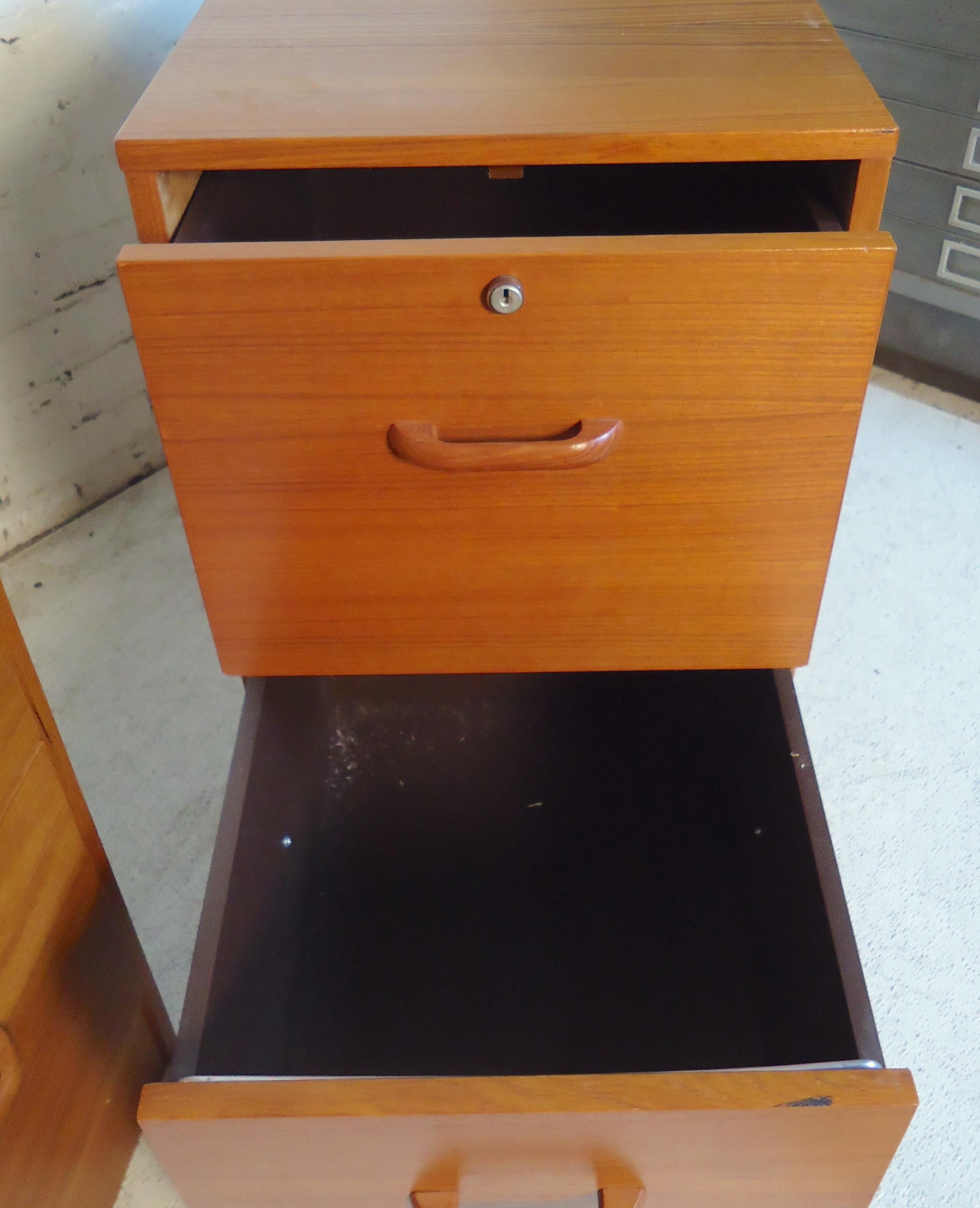 20th Century Pair of Teak File Cabinets