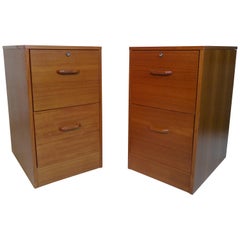 Pair of Teak File Cabinets