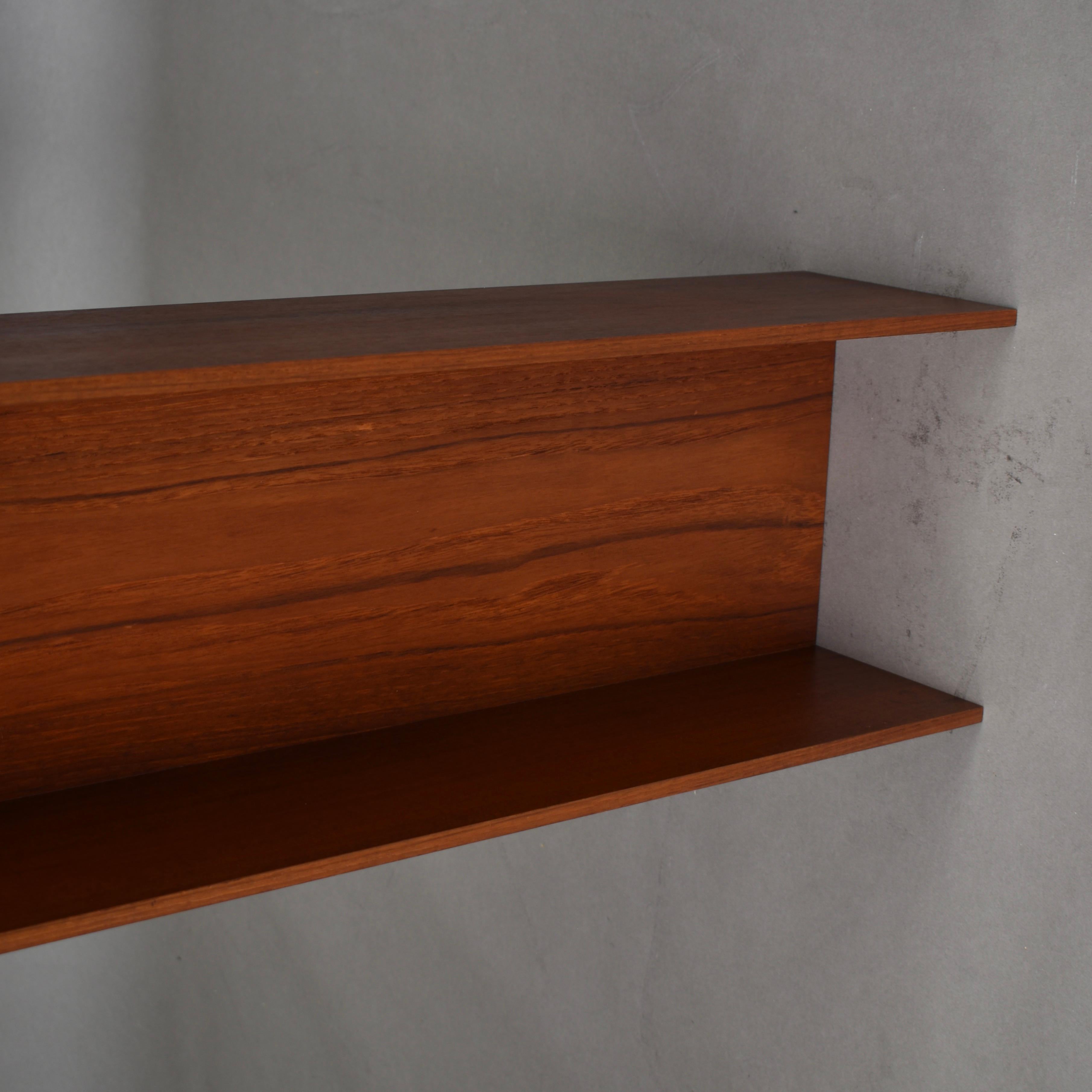 Pair of Teak Floating Shelves by Walter Wirz for Wilhelm Renz, Germany, 1964 6