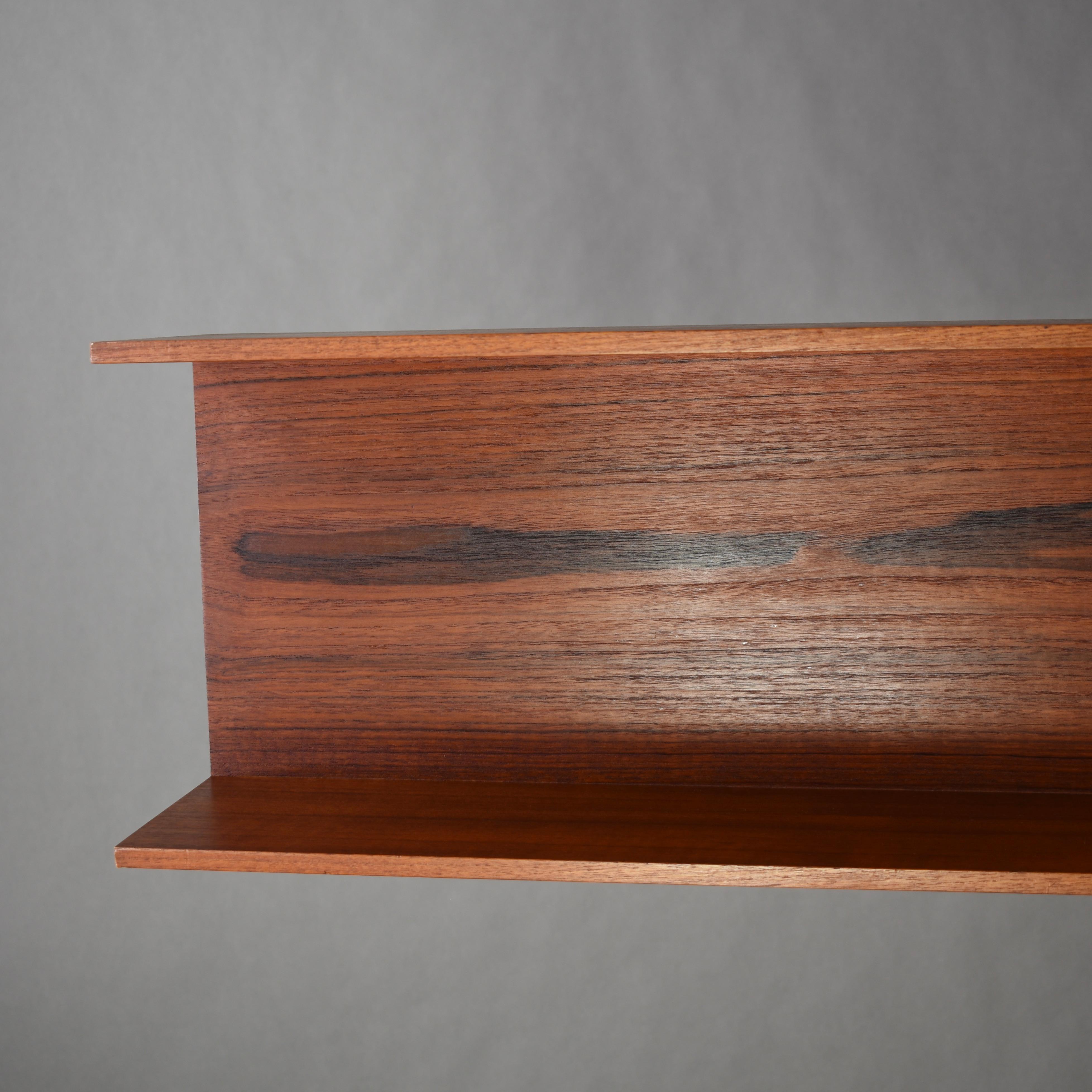 Pair of Teak Floating Shelves by Walter Wirz for Wilhelm Renz, Germany, 1964 10