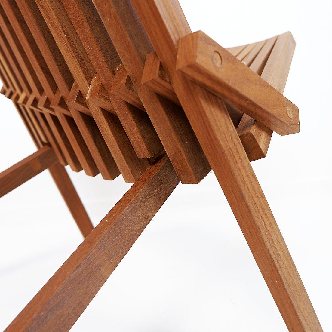 Pair of Teak Folding Chairs - indoor outdoor 1