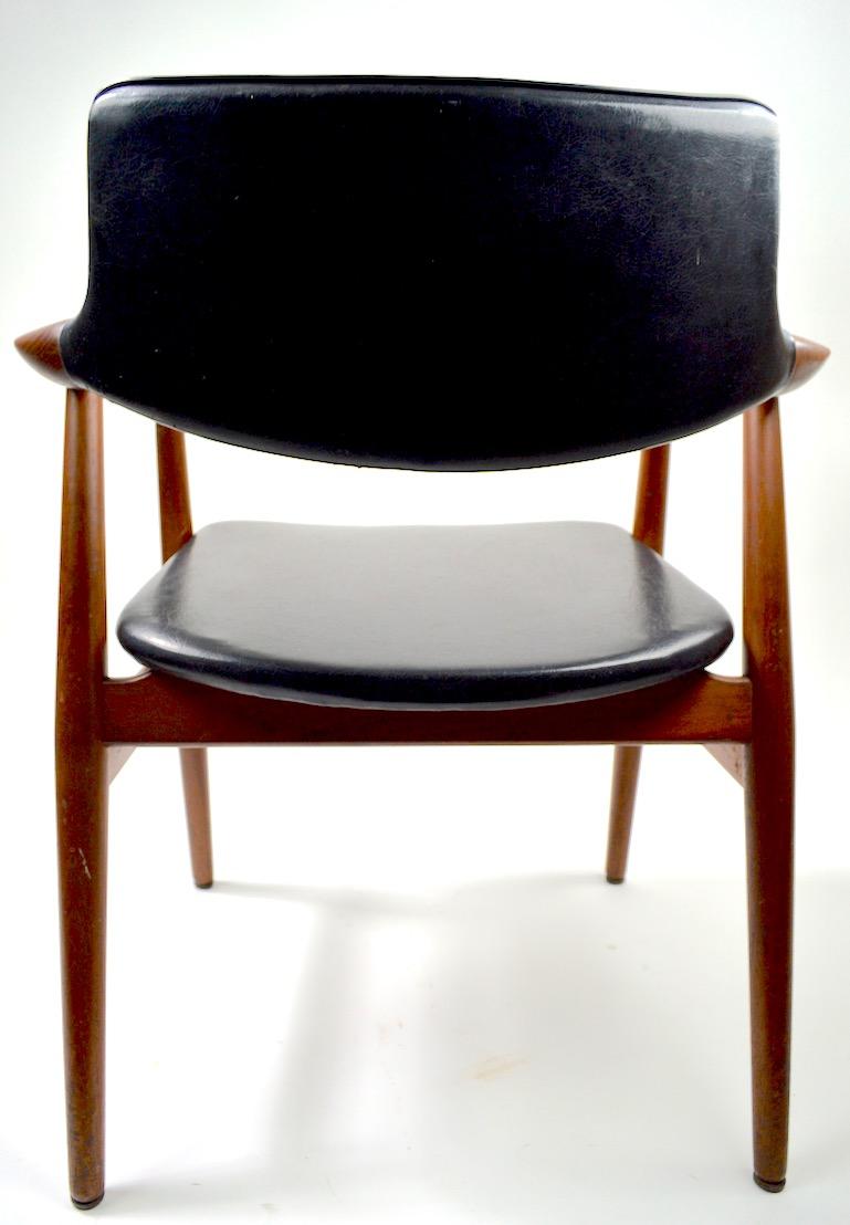 Pair of Teak Frame Danish Modern Armchairs by Grete Jalk For Sale 1