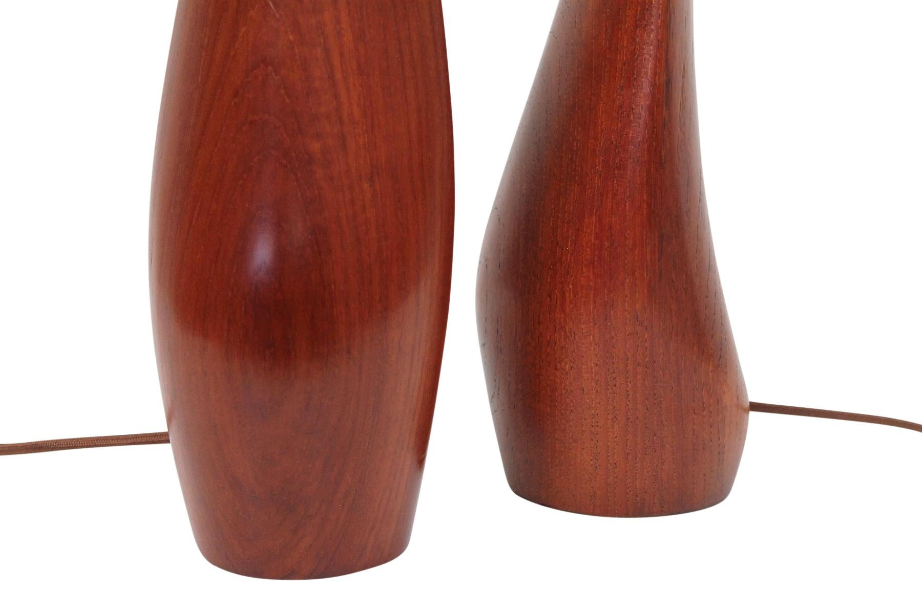 Pair of Teak Lamps by Ernst Henriksen 1
