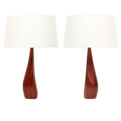 Pair of Teak Lamps by Ernst Henriksen