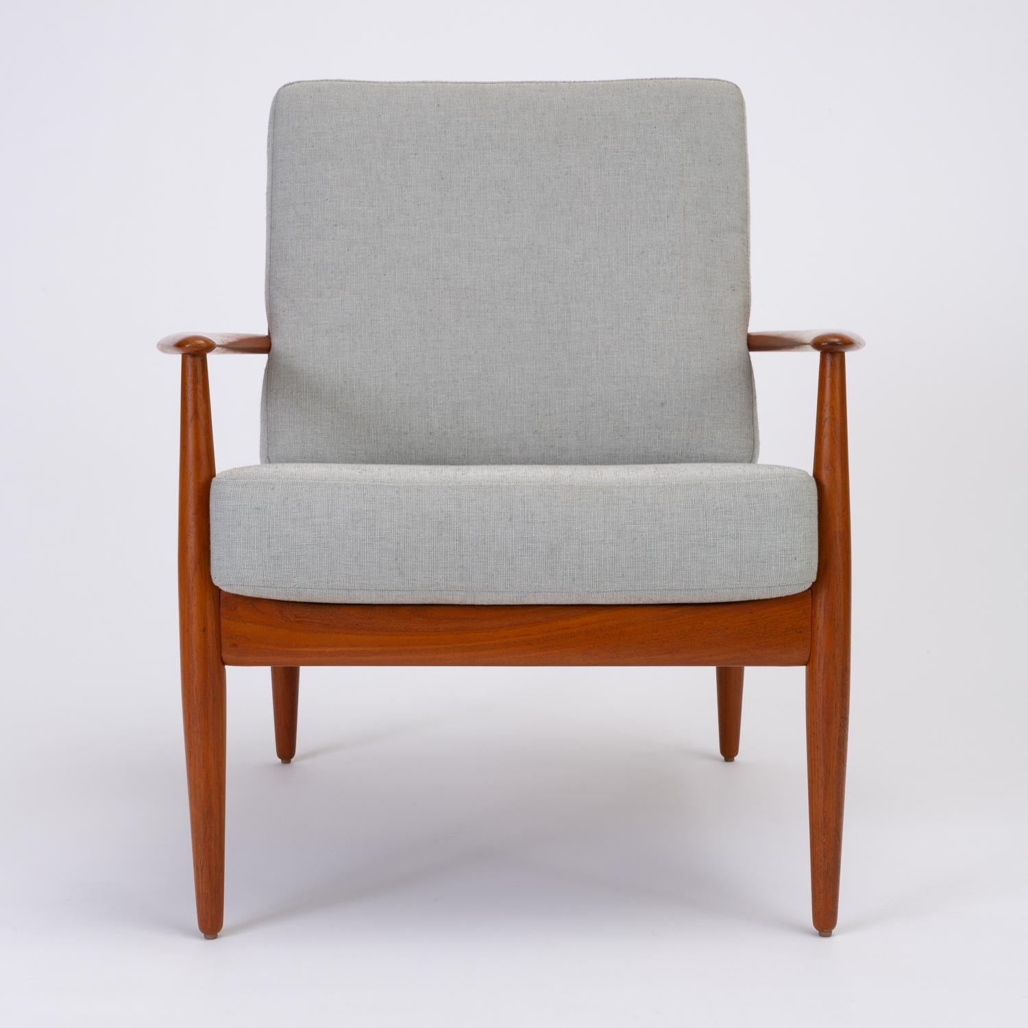 Danish Pair of Teak Lounge Chairs by Grete Jalk for France & Son