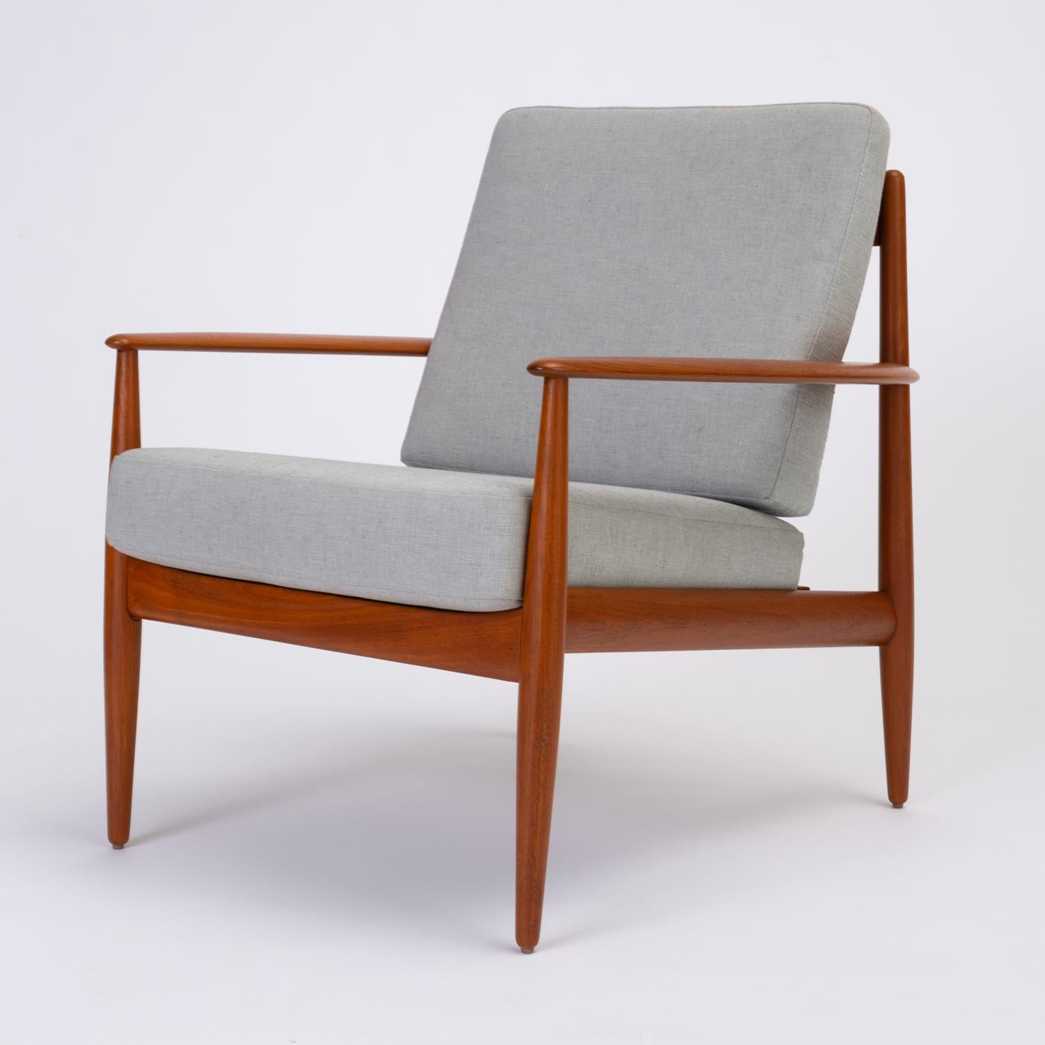 Oiled Pair of Teak Lounge Chairs by Grete Jalk for France & Son