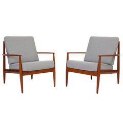 Pair of Teak Lounge Chairs by Grete Jalk for France & Son