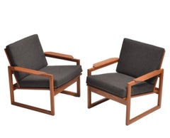 Pareja de tumbonas de teca de Sven Ellekaer para Komfort, Dinamarca, años 60