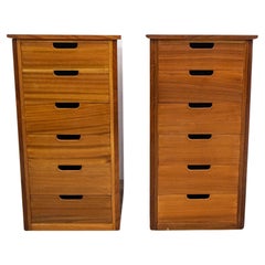 Pair of Teak & Mahogany Chests