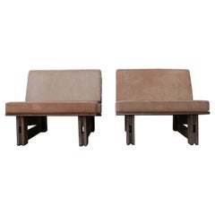 Used Pair of Teak Mid-Century Belgium Garden Chairs