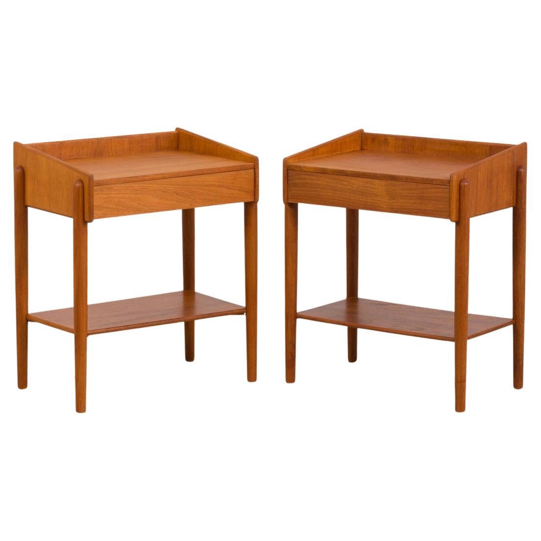 Teck Paire de tables de nuit en teck Model 148 de Børge Mogensen en vente