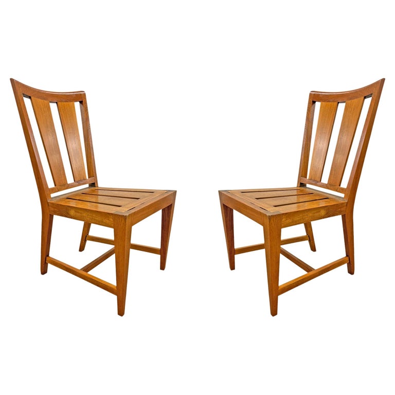 Pair of Teak Modernist Side Chairs For Sale at 1stDibs