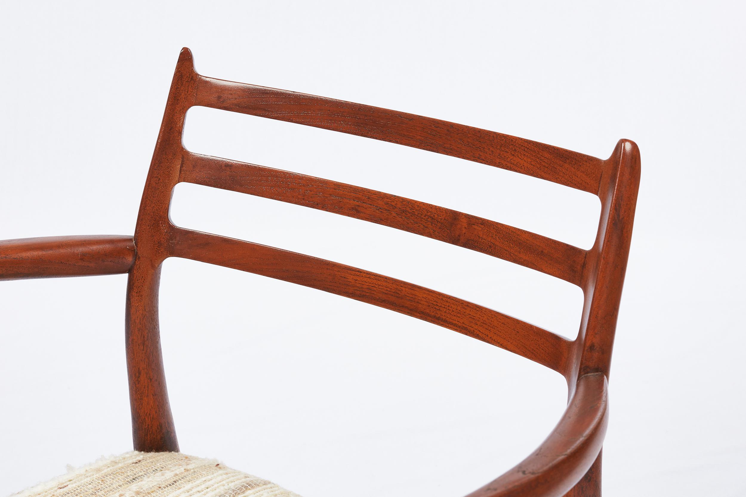 Pair of Teak Niels Moller Armchairs Model 62 4
