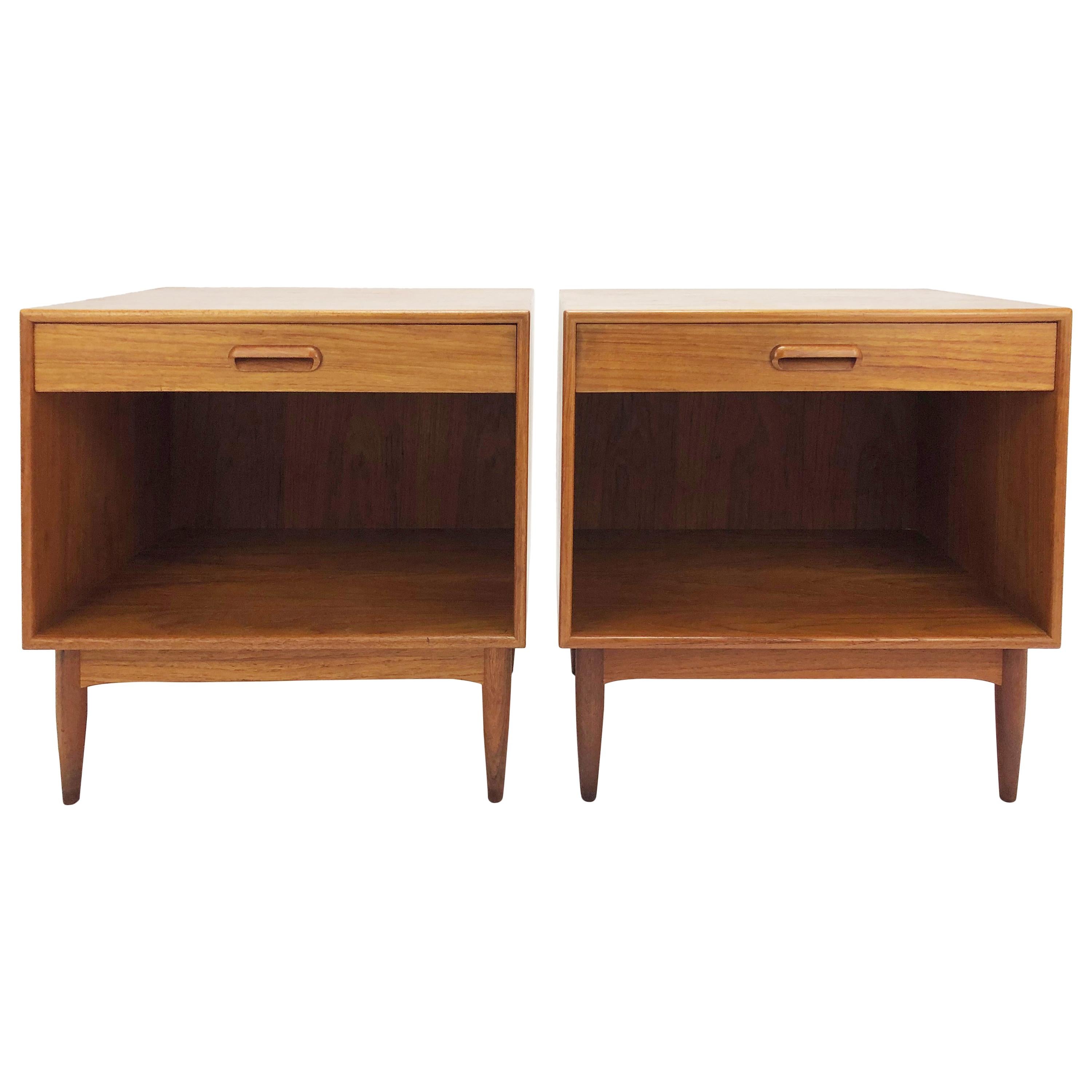 Pair of Teak Nightstands by Hans C. Andersen for Gunnar Schwartz