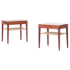 Pair of Teak Nightstands Commodes Side Tables by Severin Hansen, Denmark