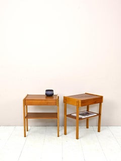 Pair of Teak Nightstands
