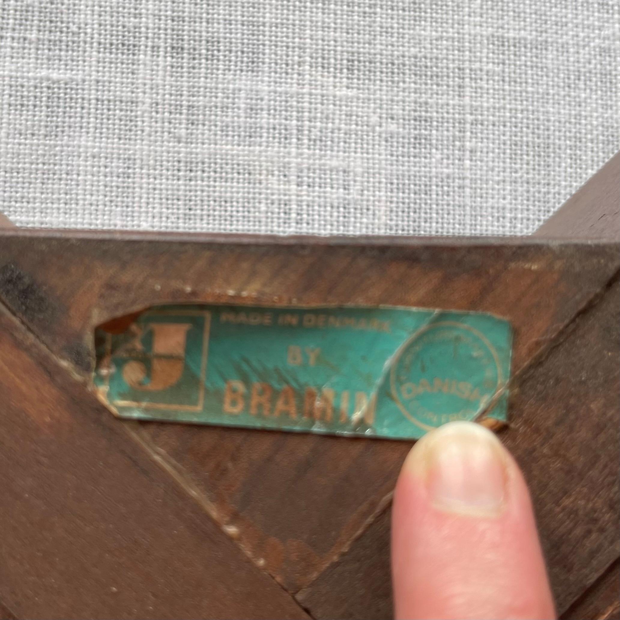 Paire de chaises de salle à manger en teck par H.W. Klein pour Bramin Mobler en vente 3