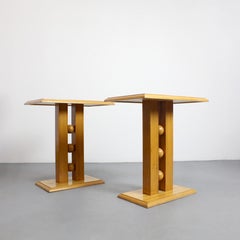Pair of teak side tables - Art Deco - c. 1930