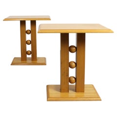 Pair of teak side tables - Art Deco - c. 1930