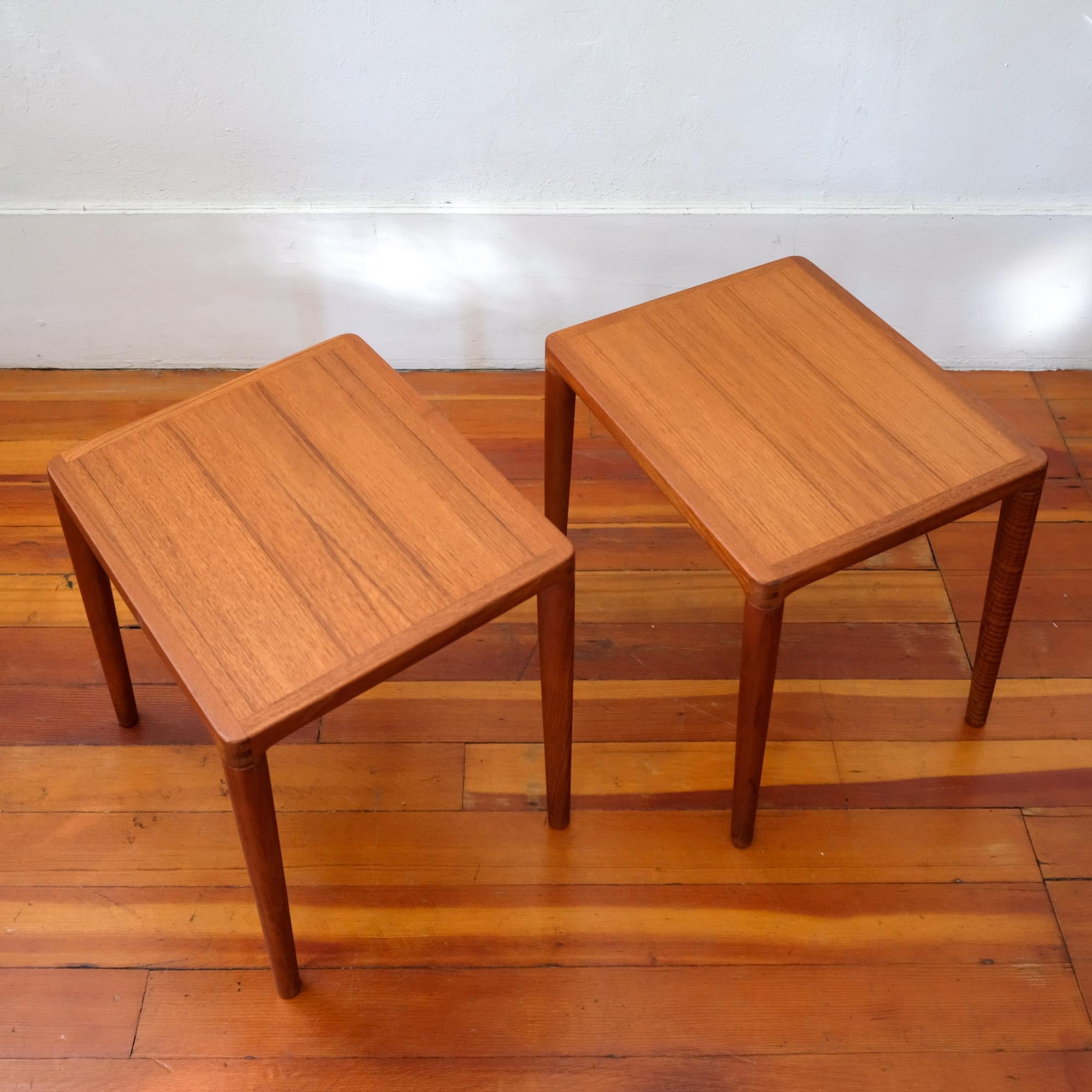 Pair of Teak Side Tables by H. W. Klein In Good Condition In San Diego, CA