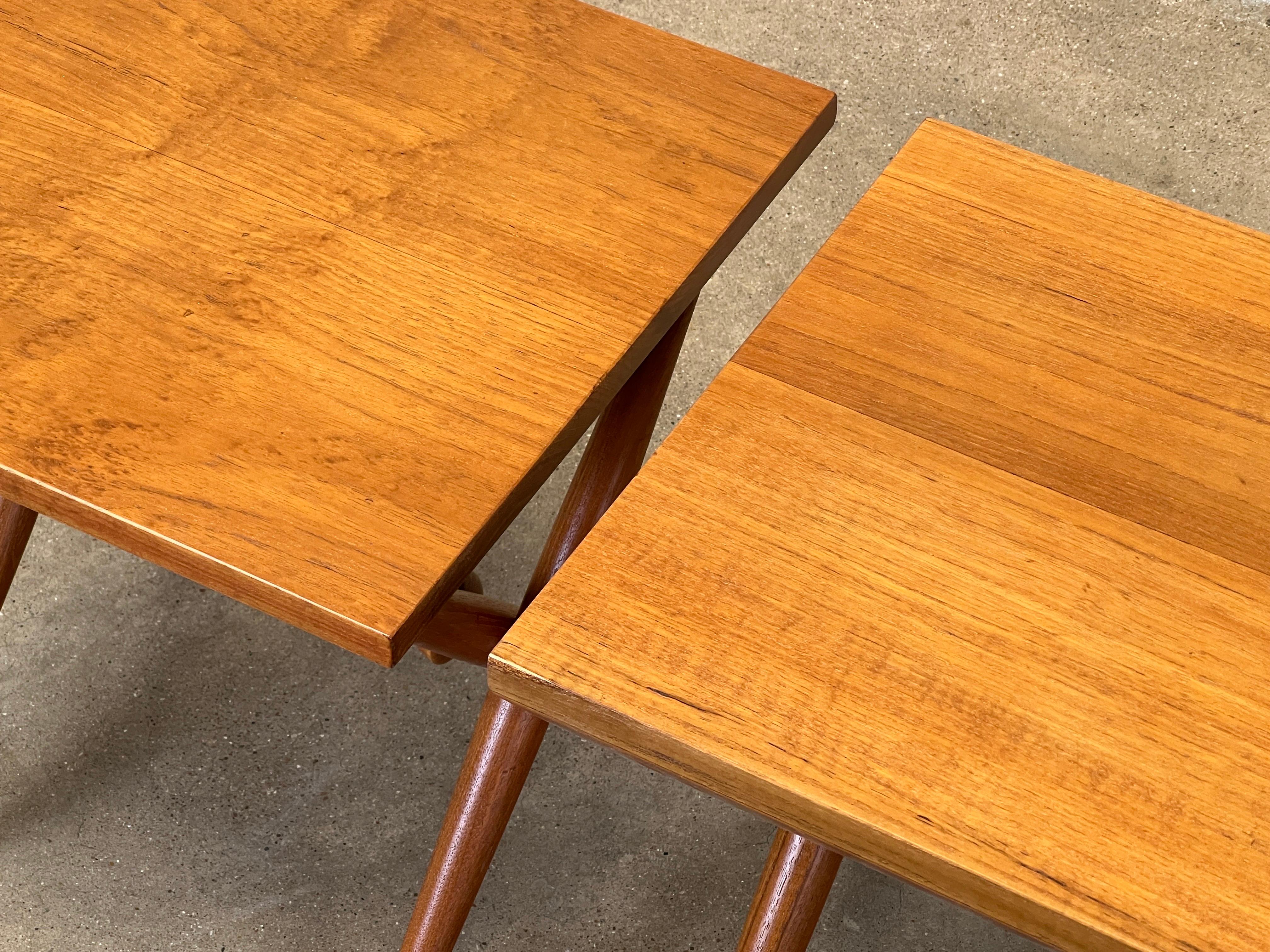 Beistelltische aus Teakholz von Jens Quistgaard, Paar im Angebot 6