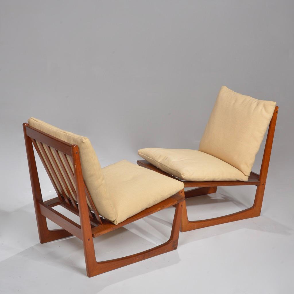 Pair of Teak Slipper Chairs by Jacob Kjaer 8