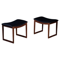 Pair of Teak Stools, Danish Mid-Century Design, 1960s