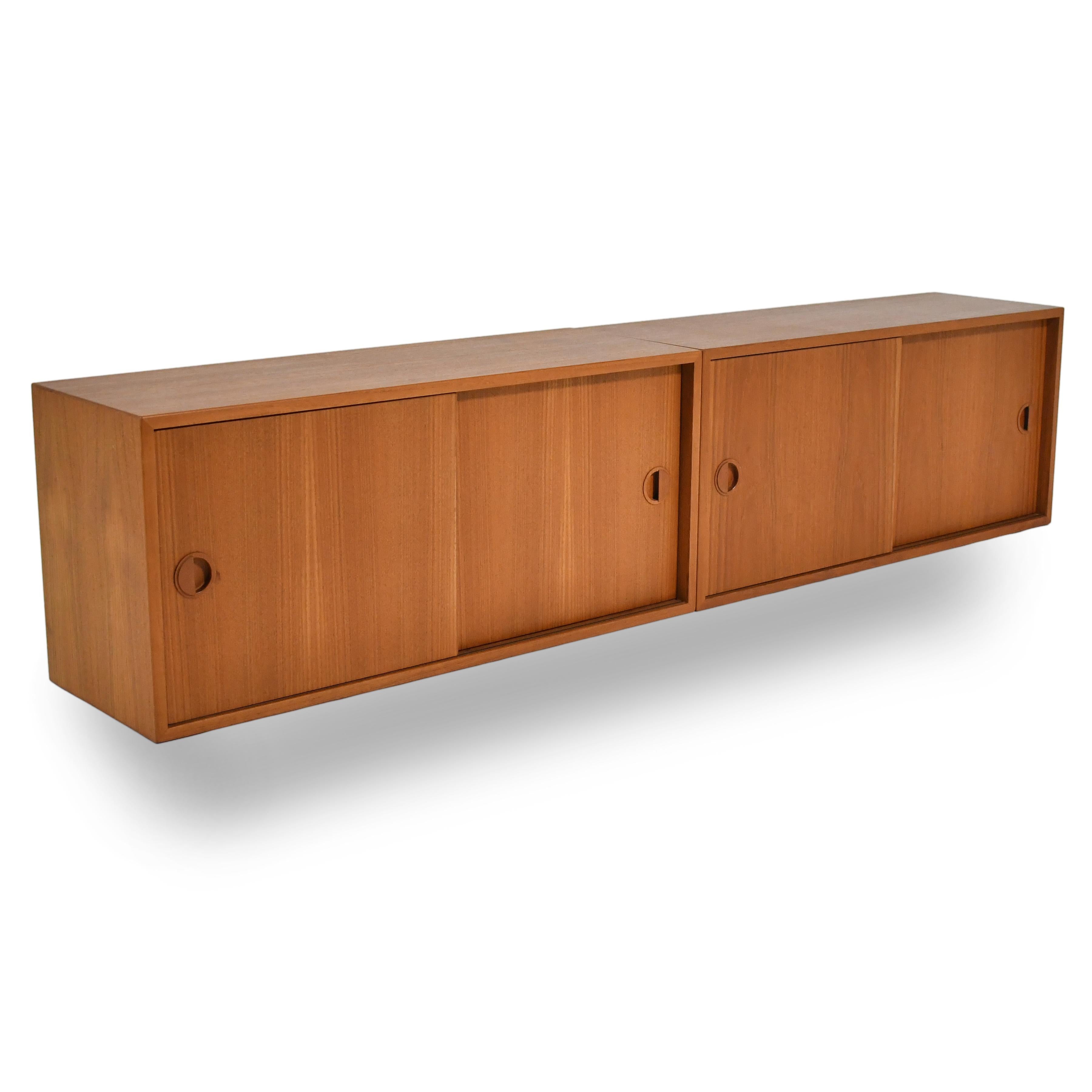 Pair of Teak Wall-Mounted Cabinets by HG Furniture In Good Condition In Highland, IN