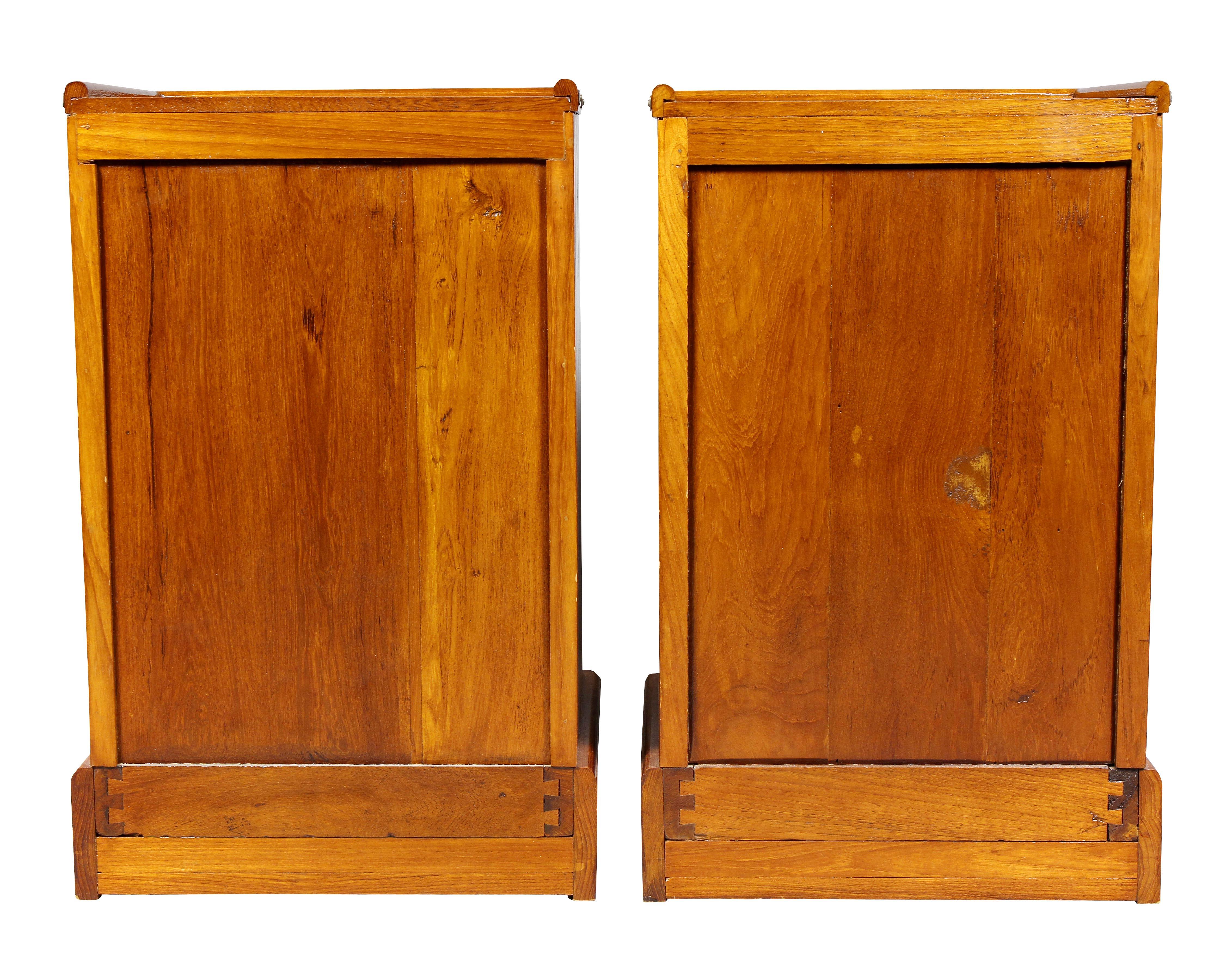 Pair of Teakwood Ship Bedside Cabinets 3