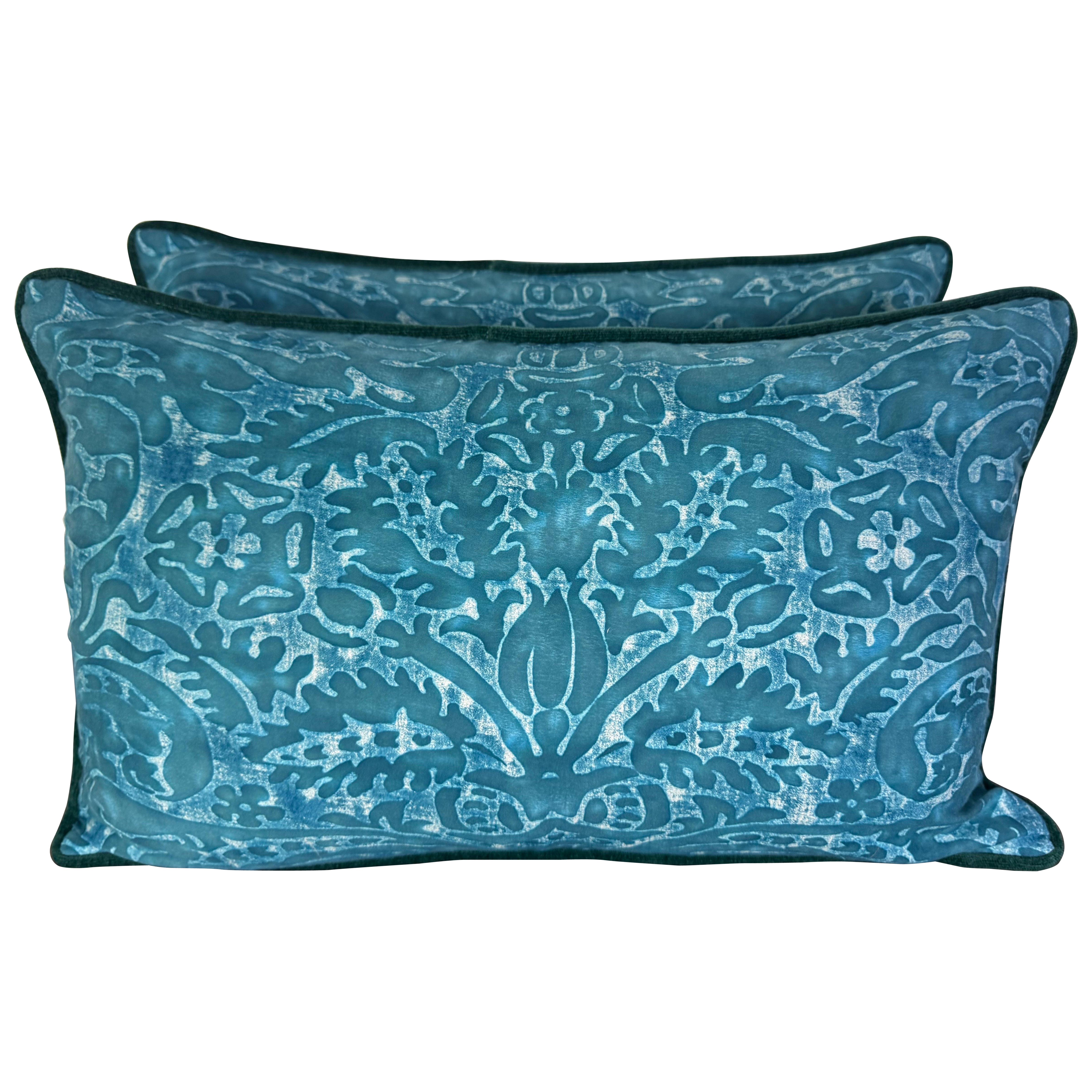 Pareja de Cojines Decorativos Estilo Fortuny Teal