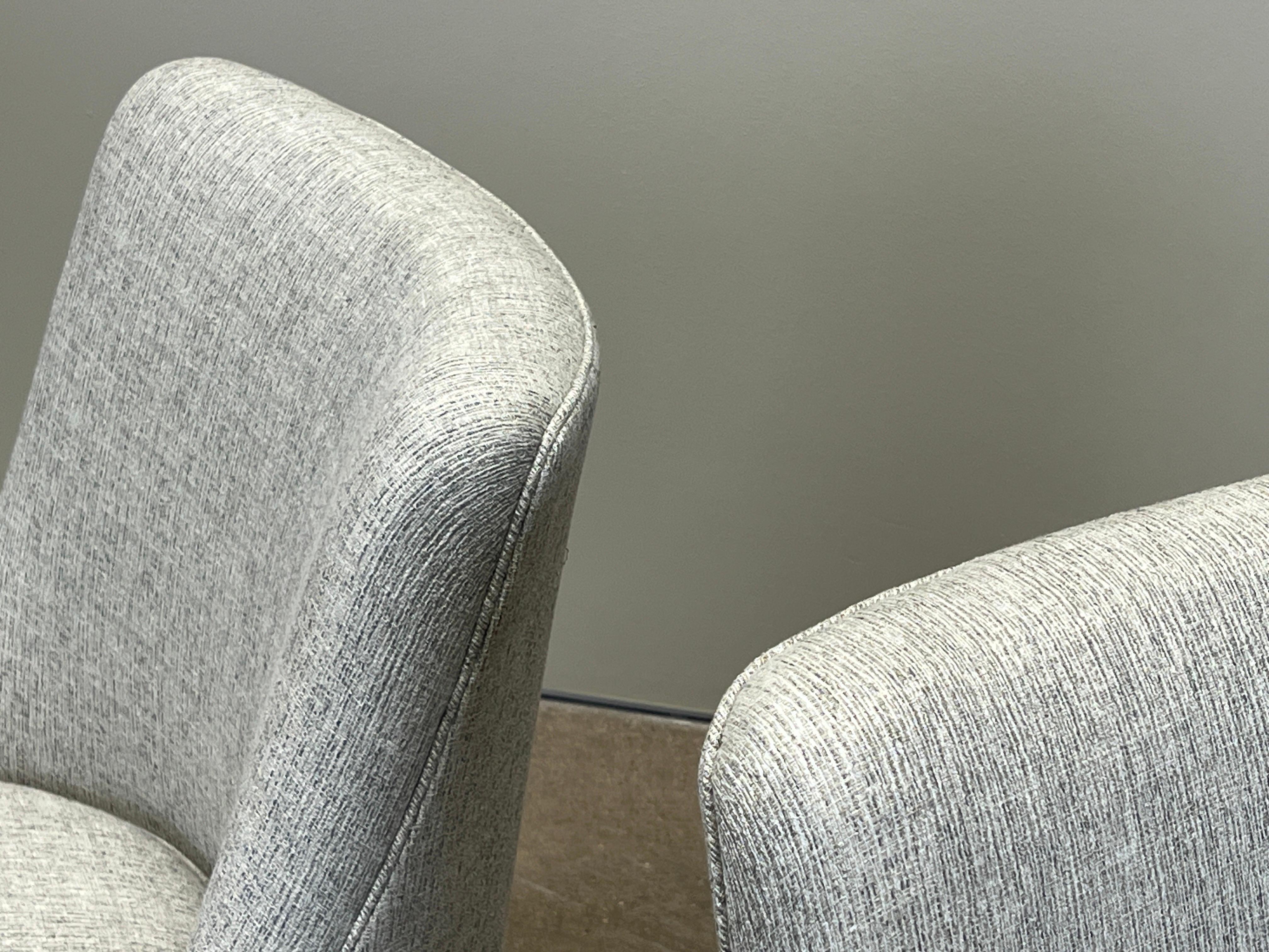 Pair of Tear Drop Chairs by Edward Wormley for Dunbar For Sale 7