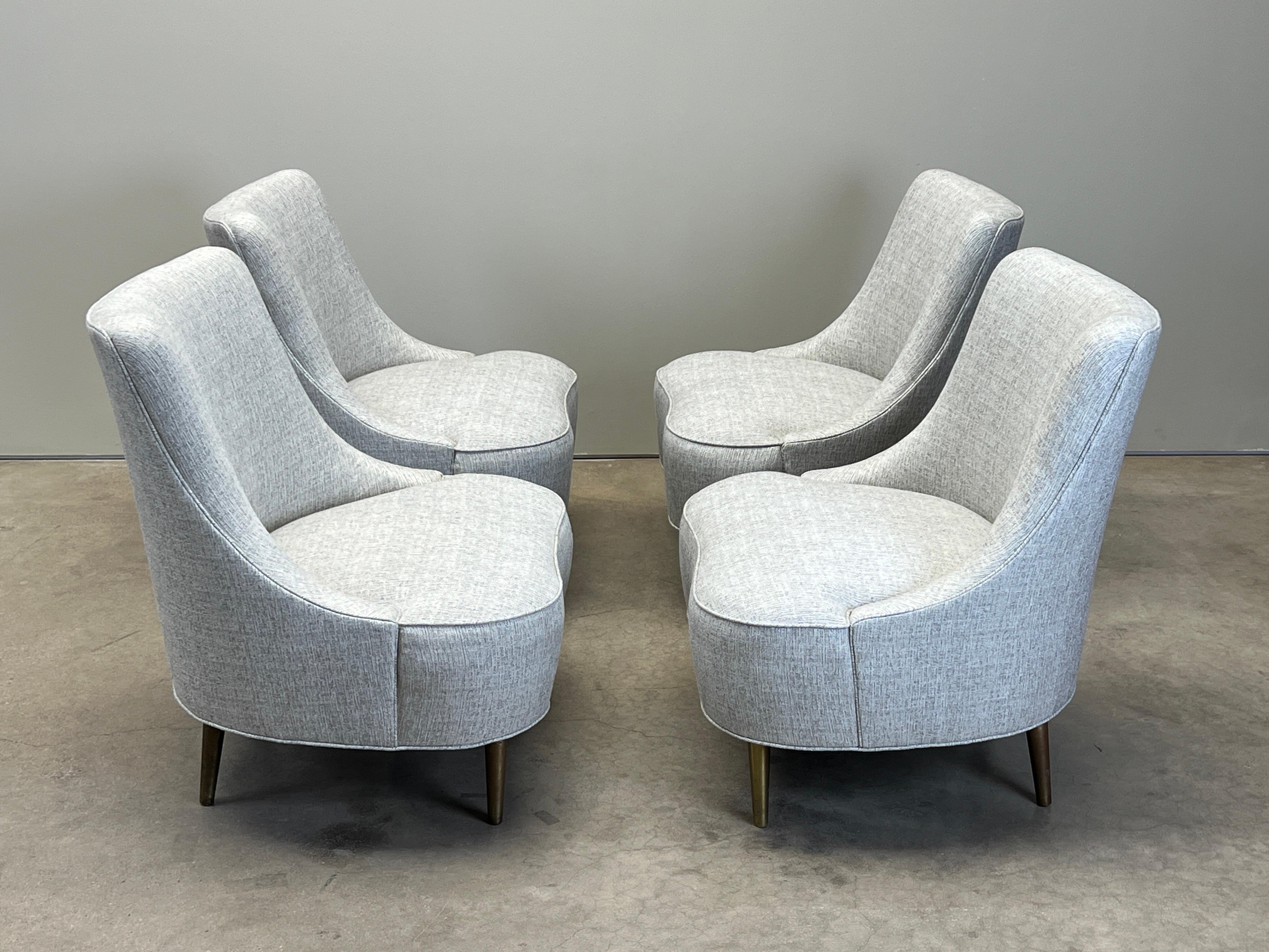 Pair of Tear Drop Chairs by Edward Wormley for Dunbar For Sale 11