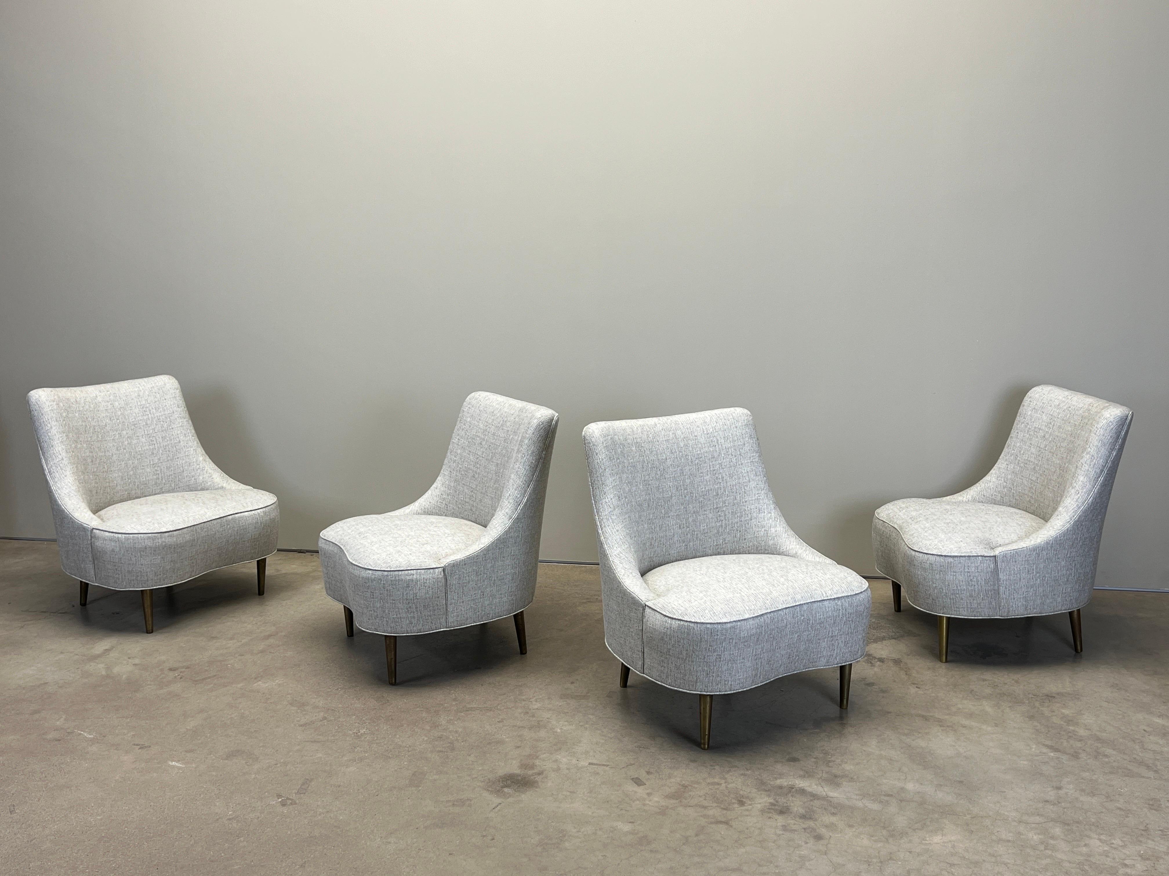 Pair of Tear Drop Chairs by Edward Wormley for Dunbar For Sale 12