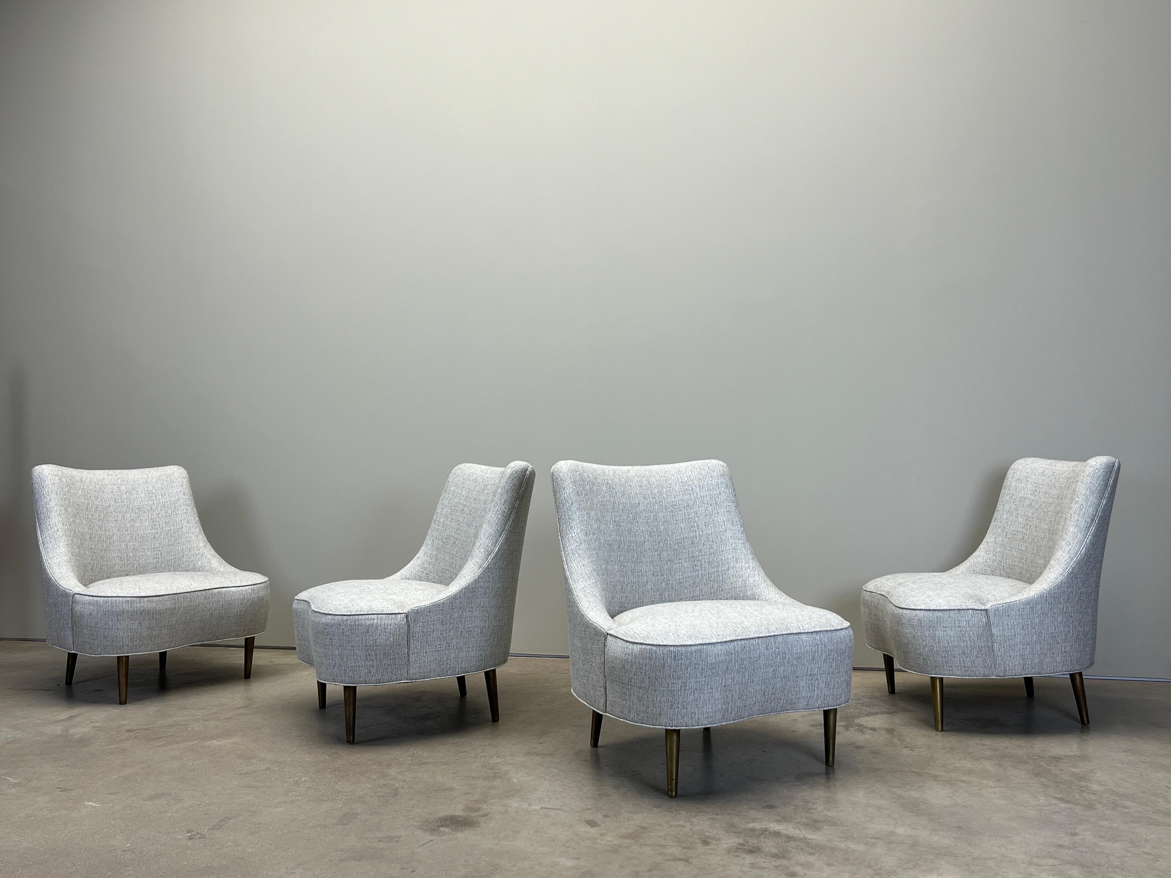 Pair of Tear Drop Chairs by Edward Wormley for Dunbar For Sale 13