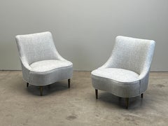 Pair of Tear Drop Chairs by Edward Wormley for Dunbar