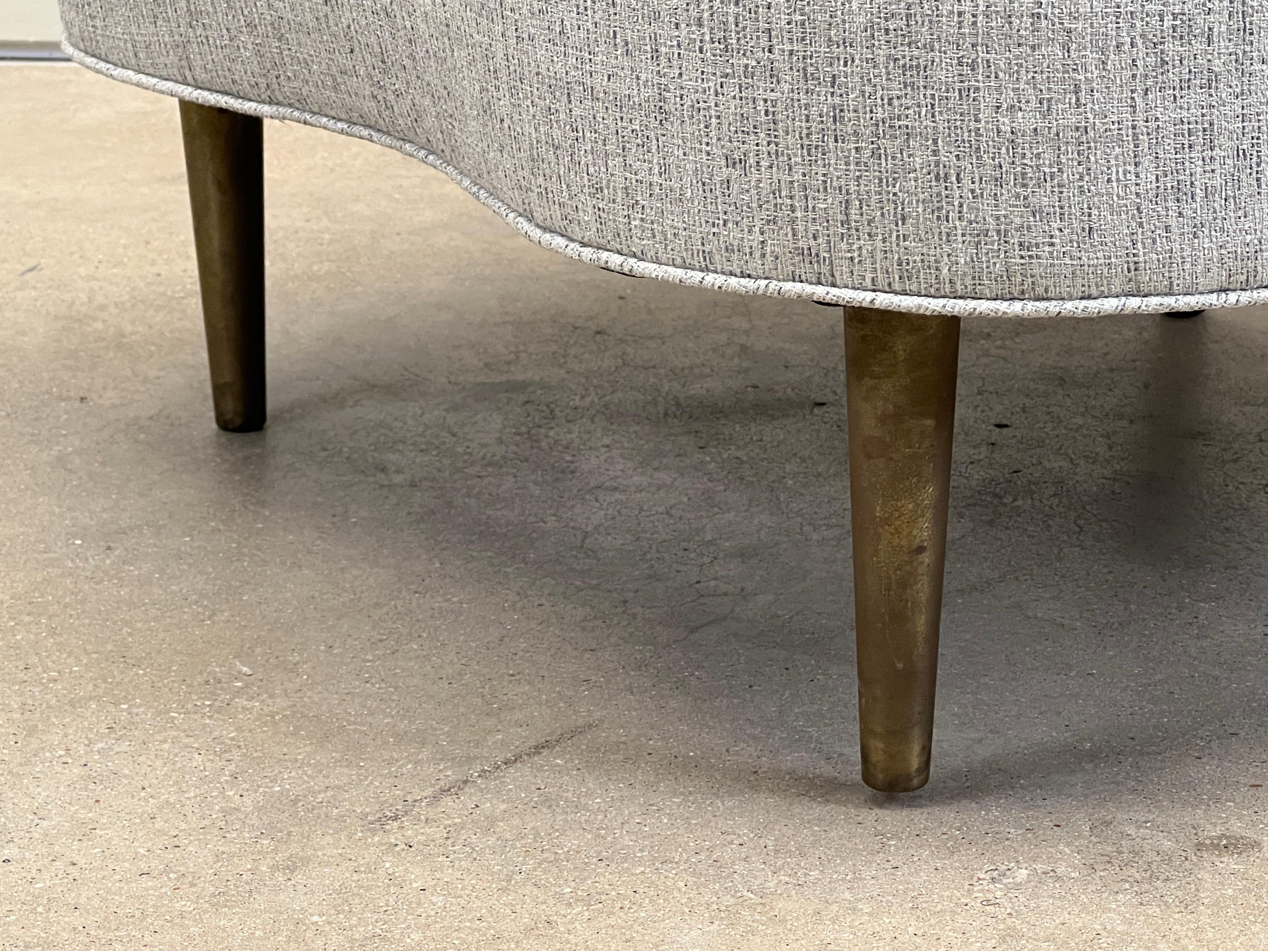 Brass Pair of Tear Drop Chairs by Edward Wormley for Dunbar For Sale
