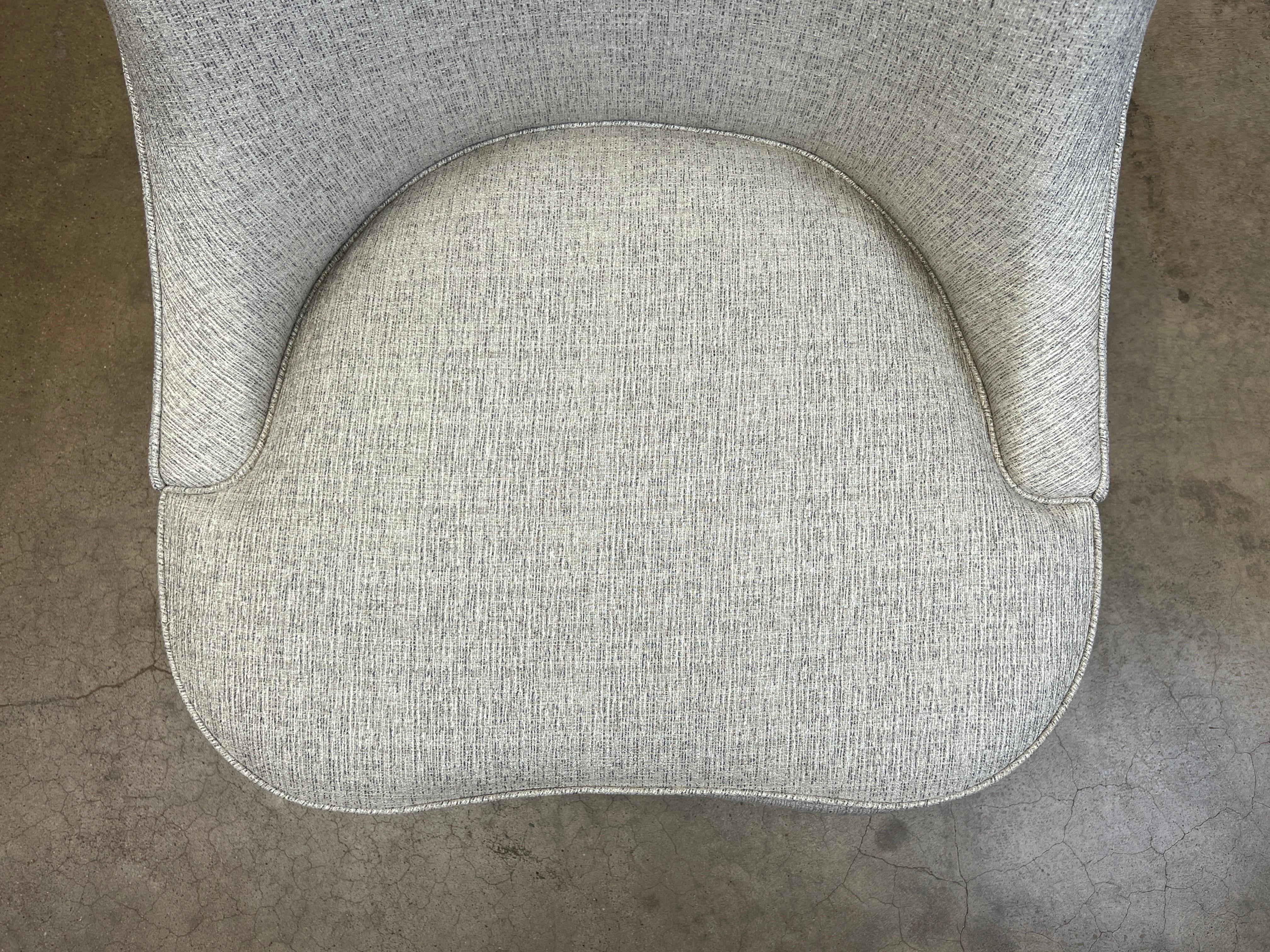 Pair of Tear Drop Chairs by Edward Wormley for Dunbar For Sale 1