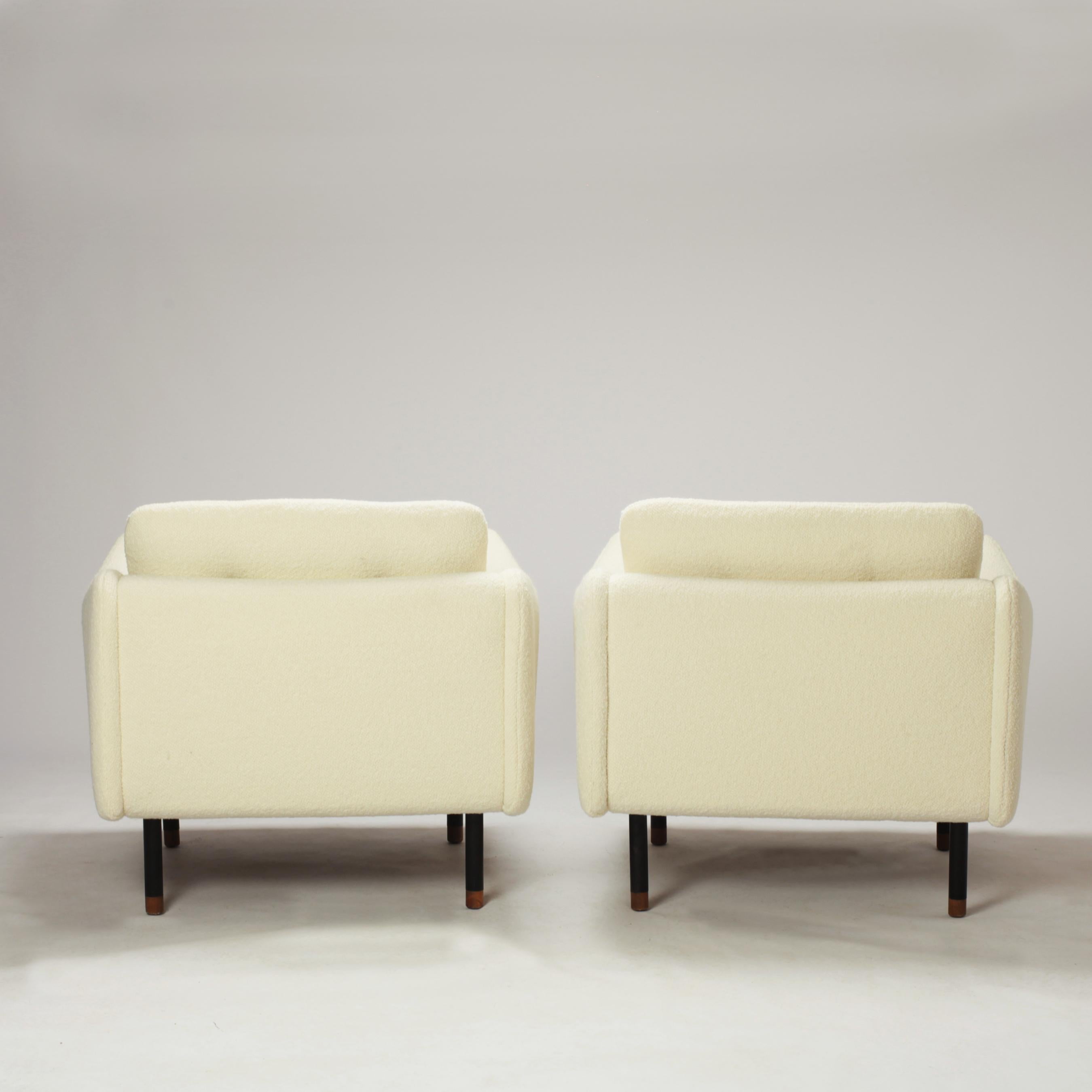 French Pair of Teckel Armchairs by Michel Mortier for Steiner, Early 1960s
