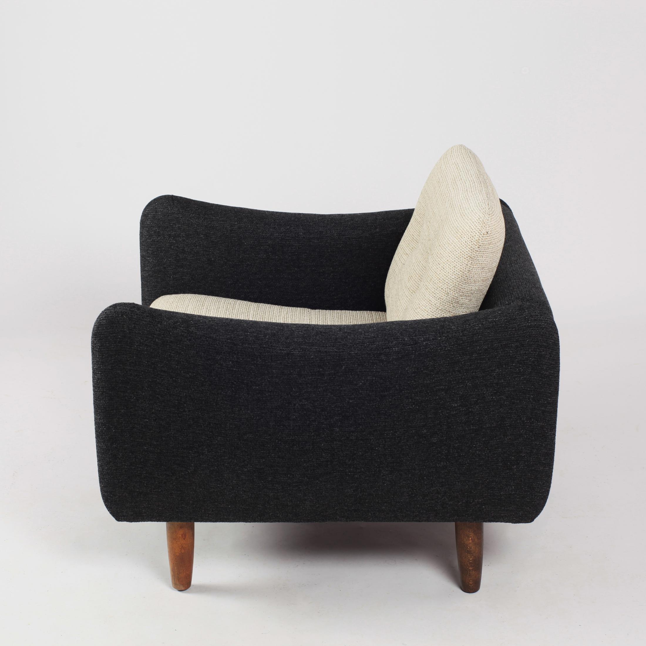 Mid-20th Century Pair of Teckel Armchairs by Michel Mortier for Steiner, France, 1960s
