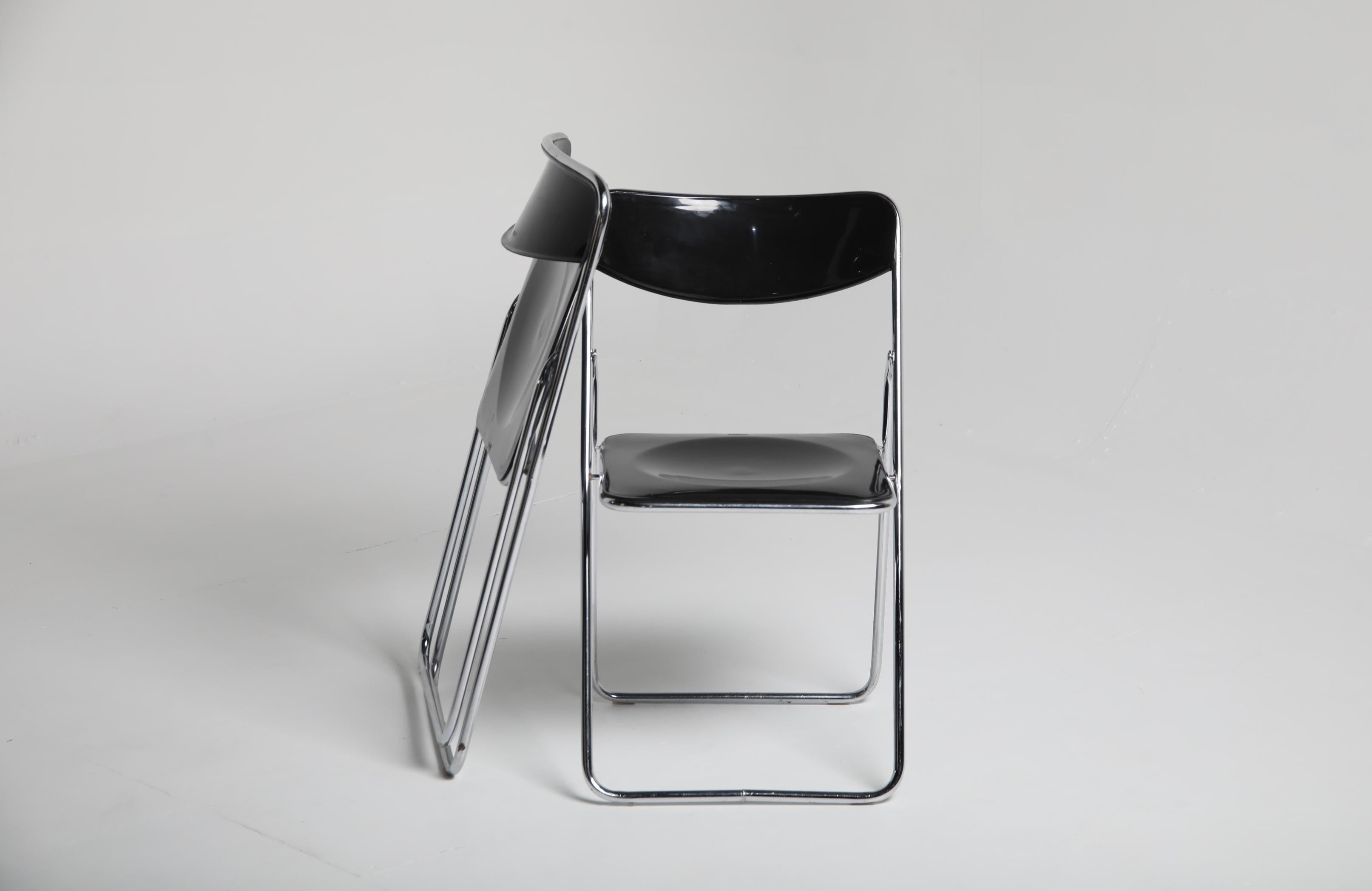 Chrome Paire de chaises pliantes 