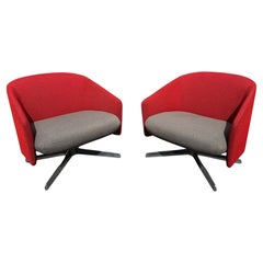 Pair of Teknion by Steelcase Swivel Cover Chairs (sofa also available)